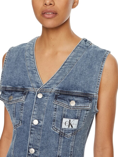 CK JEANS Robe courte en jean avec emmanchures denim - Vêtements femme