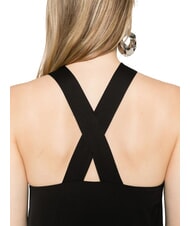 CALVIN KLEIN CK Robe longue en viscose avec nœud ck noir - Vêtements femme - 3