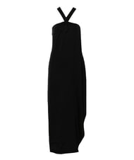 CALVIN KLEIN CK Robe longue en viscose avec nœud ck noir - Vêtements femme - 4
