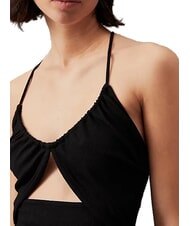 CALVIN KLEIN CK JEANS Robe midi découpée avec dos croisé ck noir - Vêtements femme - 3