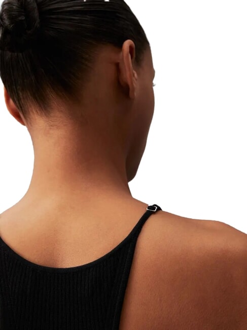 CK JEANS Robe débardeur courte côtelée ck noir - Vêtements femme