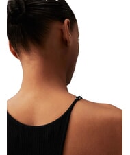 CALVIN KLEIN CK JEANS Robe débardeur courte côtelée ck noir - Vêtements femme - 4