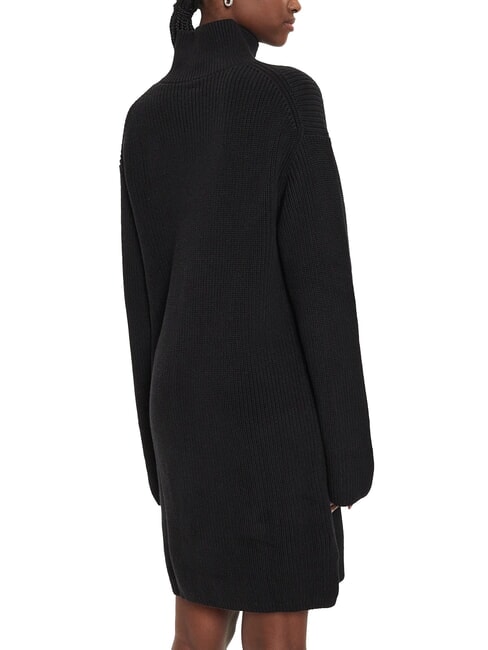 CK JEANS Robe courte &agrave; col roul&eacute; oversize ck noir - V&ecirc;tements femme