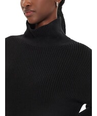 CALVIN KLEIN CK JEANS Robe courte &agrave; col roul&eacute; oversize ck noir - V&ecirc;tements femme - 3