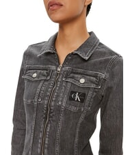 CALVIN KLEIN CK JEANS Robe en jean à manches longues et fermeture éclair gris denim - Vêtements femme - 4