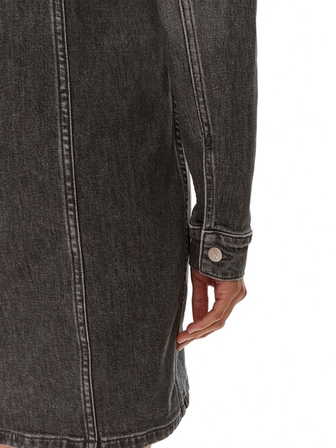 CK JEANS Robe en jean à manches longues et fermeture éclair gris denim - Vêtements femme