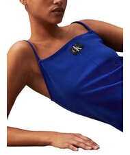 CALVIN KLEIN CK JEANS Robe courte à fines bretelles bleu saphir - Vêtements femme - 3