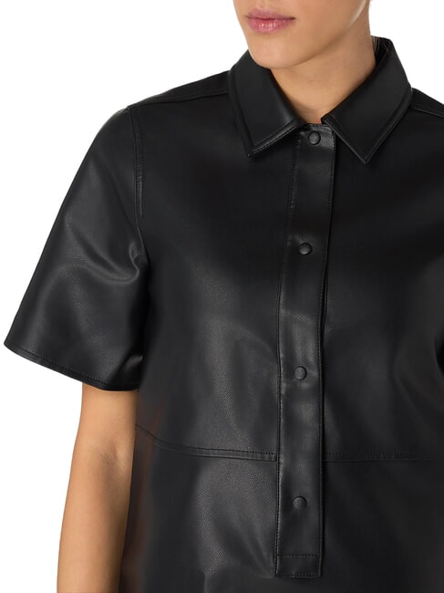 CK JEANS Robe chemise courte &agrave; boutons ck noir - V&ecirc;tements femme