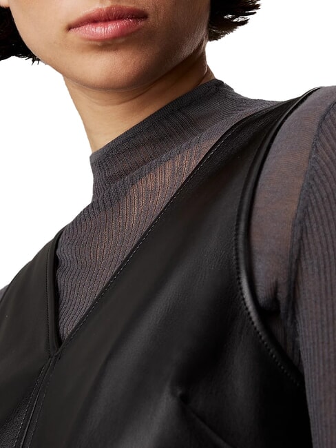 CK JEANS Robe gilet courte sans manches ck noir - Vêtements femme