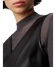 CALVIN KLEIN CK JEANS Robe gilet courte sans manches ck noir - Vêtements femme - 3