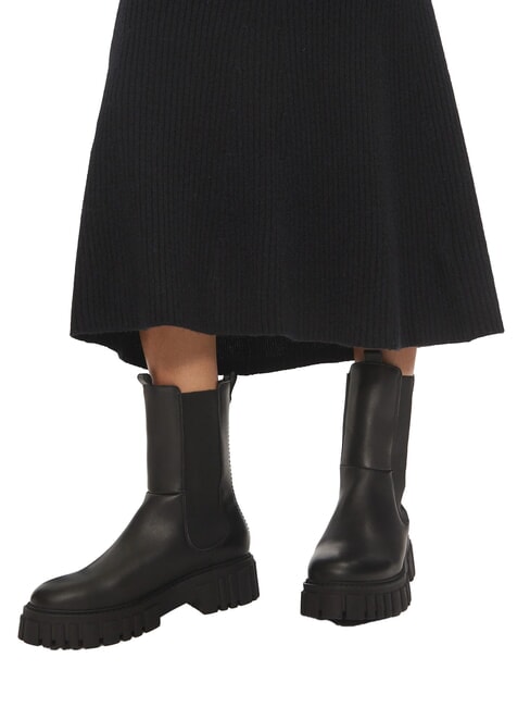 CK Jupe midi &eacute;vas&eacute;e c&ocirc;tel&eacute;e ck noir - Jupes pour femmes