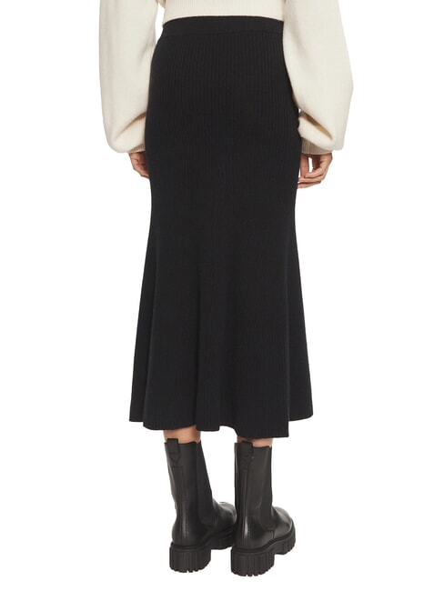 CK Jupe midi évasée côtelée ck noir - Jupes pour femmes