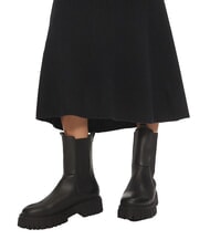 CALVIN KLEIN CK Jupe midi évasée côtelée ck noir - Jupes pour femmes - 4