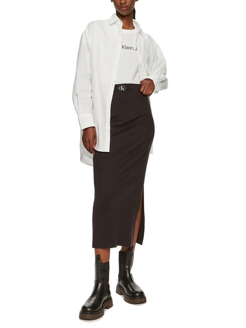 CK JEANS Jupe midi extensible ck noir - Jupes pour femmes