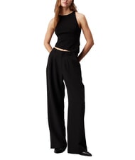 CALVIN KLEIN CK JEANS Débardeur asymétrique ck noir - T-shirt - 4