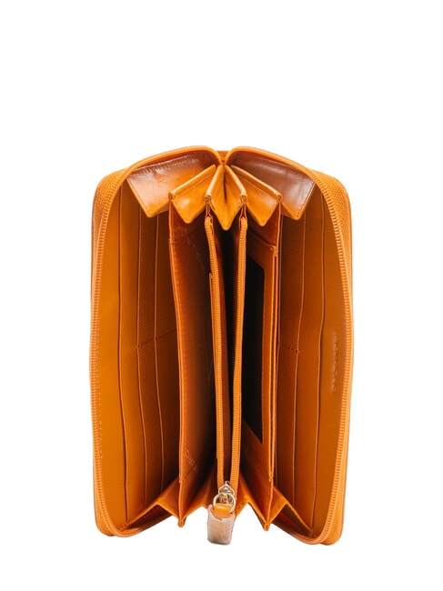CRAYON Portefeuille en cuir ORANGE - Portefeuilles Femme