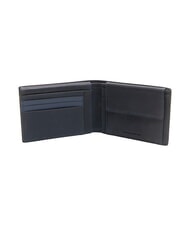 PIQUADRO TALLIN Portefeuille &agrave; rabat et porte-monnaie en cuir bleu - Portefeuilles Homme - 4