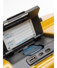 PIQUADRO BAG MOTIC  Chariot &agrave; bagages &agrave; main jaune - Valises cabine - 7