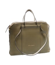 PIQUADRO CIRCLE  CIRCLE Sac multifonction en cuir VERT / BEIGE - Porte Documents Travail - 2