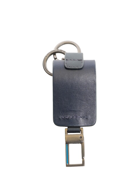 CUBE Porte-cl&eacute;s &agrave; double anneau bleu - Porte-cl&eacute;s