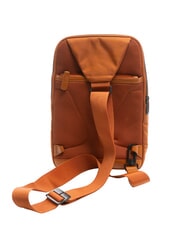 PIQUADRO WOODY Sac &agrave; dos asym&eacute;trique en tissu cuir ORANGE - Sacs &agrave; dos pour ordinateur portable - 3