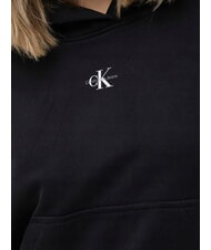 CALVIN KLEIN CK JEANS Sweat-shirt en coton avec capuche et poche ck noir - Sweat-shirts pour femmes - 3