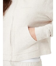 CALVIN KLEIN CK Sweat-shirt enti&egrave;rement zipp&eacute; avec capuche et poches bruy&egrave;re &agrave; l'avoine - Sweat-shirts pour femmes - 4