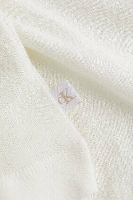 CK JEANS Pull en coton à col rond ivoire - Chandails pour femmes