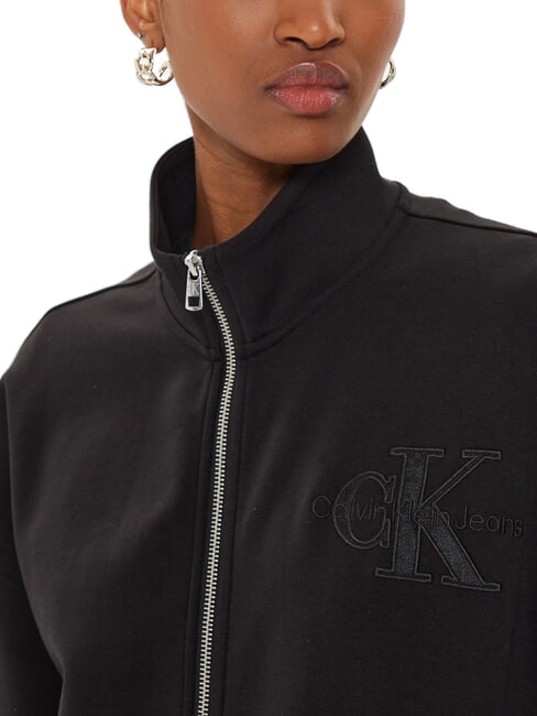 CK JEANS Sweat-shirt à col roulé entièrement zippé ck noir - Sweat-shirts pour femmes