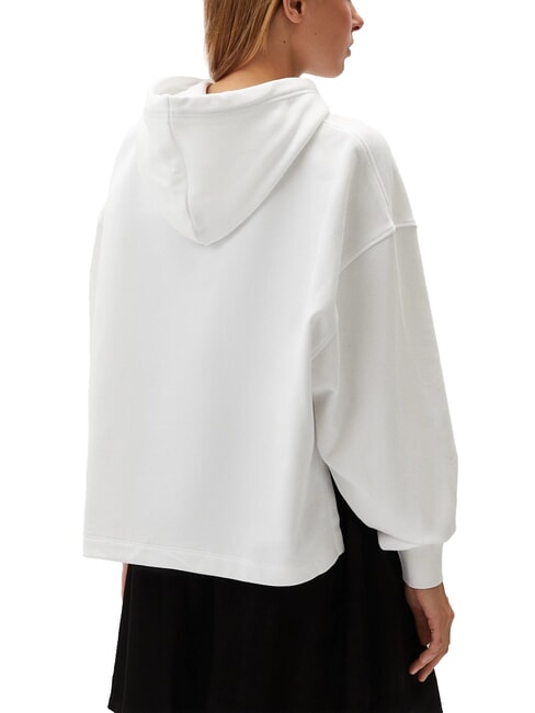 CK JEANS Sweat à capuche avec imprimé blanc brillant - Sweat-shirts pour femmes