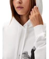 CALVIN KLEIN CK JEANS Sweat à capuche avec imprimé blanc brillant - Sweat-shirts pour femmes - 3