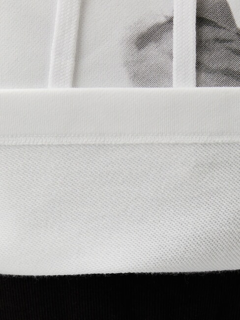 CK JEANS Sweat à capuche avec imprimé blanc brillant - Sweat-shirts pour femmes