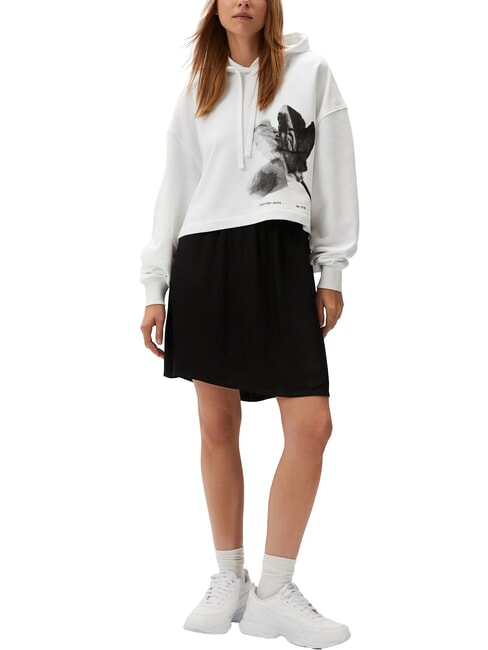 CK JEANS Sweat à capuche avec imprimé blanc brillant - Sweat-shirts pour femmes