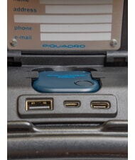 PIQUADRO BIZ Valise &agrave; roulettes avec support pour ordinateur Noir - Valises cabine - 7