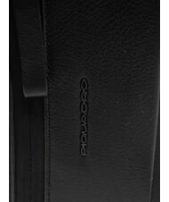 PIQUADRO CHARLIE Sac en cuir Noir - Sacs en Bandouli&egrave;res pour Homme - 3