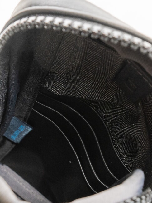 CHARLIE Sac en cuir Noir - Sacs en Bandouli&egrave;res pour Homme