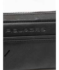 PIQUADRO NABUCCO Mini parapluie avec &eacute;tui en cuir Noir - Parapluies - 6