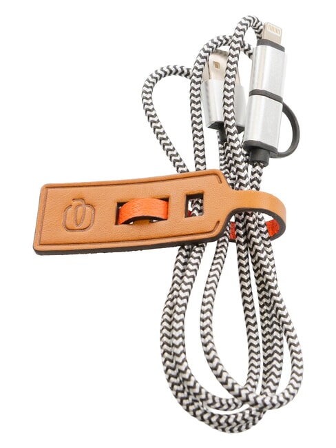 BAGMOTIC Serre-câble en cuir avec câble USB Cuir / Rouge - Accessoires Voyage