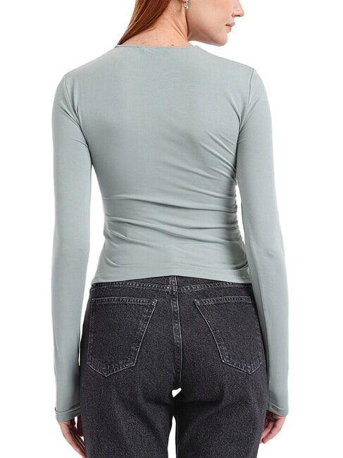 CK JEANS T-shirt à manches longues et col ras du cou gris ardoise - T-shirt