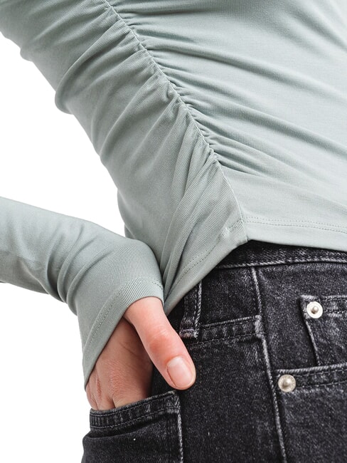 CK JEANS T-shirt à manches longues et col ras du cou gris ardoise - T-shirt