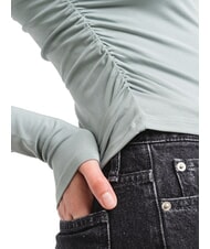 CALVIN KLEIN CK JEANS T-shirt à manches longues et col ras du cou gris ardoise - T-shirt - 4