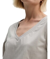 CALVIN KLEIN CK T-shirt à manches courtes et col en V galets de sable - T-shirt - 3