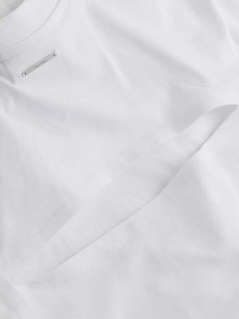 CK T-shirt &agrave; manches courtes avec dos d&eacute;coup&eacute; blanc brillant - T-shirt