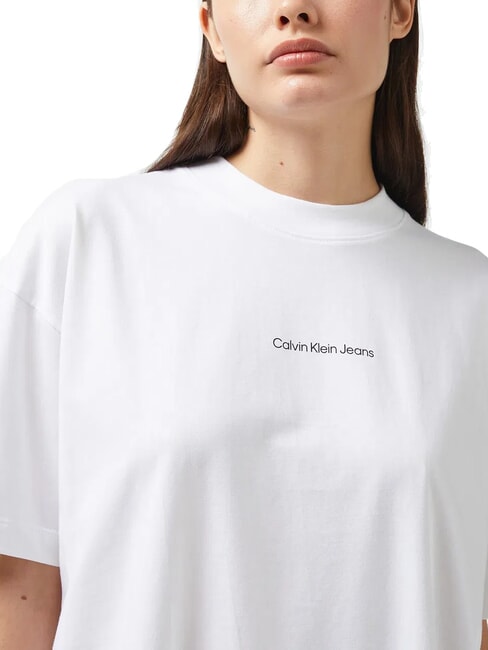 CK JEANS T-shirt à manches courtes coupe décontractée avec imprimé blanc brillant - T-shirt