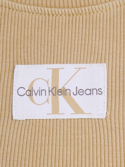 CK JEANS T-shirt court à manches courtes kaki pâle - T-shirt