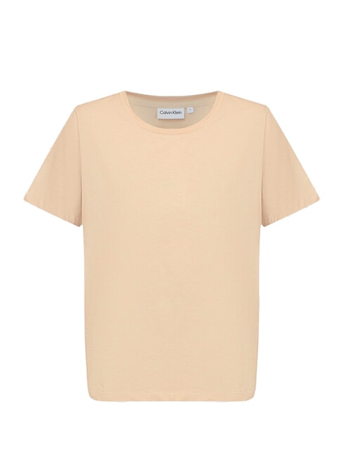 CK T-shirt &agrave; manches courtes et col ras du cou caf&eacute; glac&eacute; - T-shirt