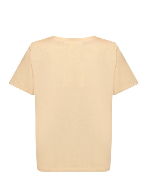 CK T-shirt à manches courtes et col ras du cou café glacé - T-shirt