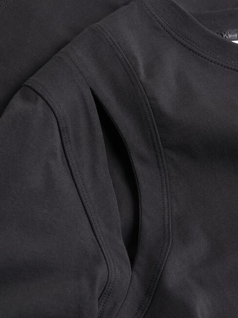 CK T-shirt &agrave; manches courtes d&eacute;coup&eacute; ck noir - T-shirt