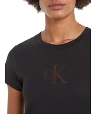 CALVIN KLEIN CK JEANS T-shirt côtelé à manches courtes - T-shirt