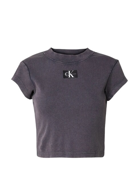 CK JEANS T-shirt court à manches courtes noir lavé - T-shirt
